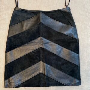 Alfani black skirt 100% leather